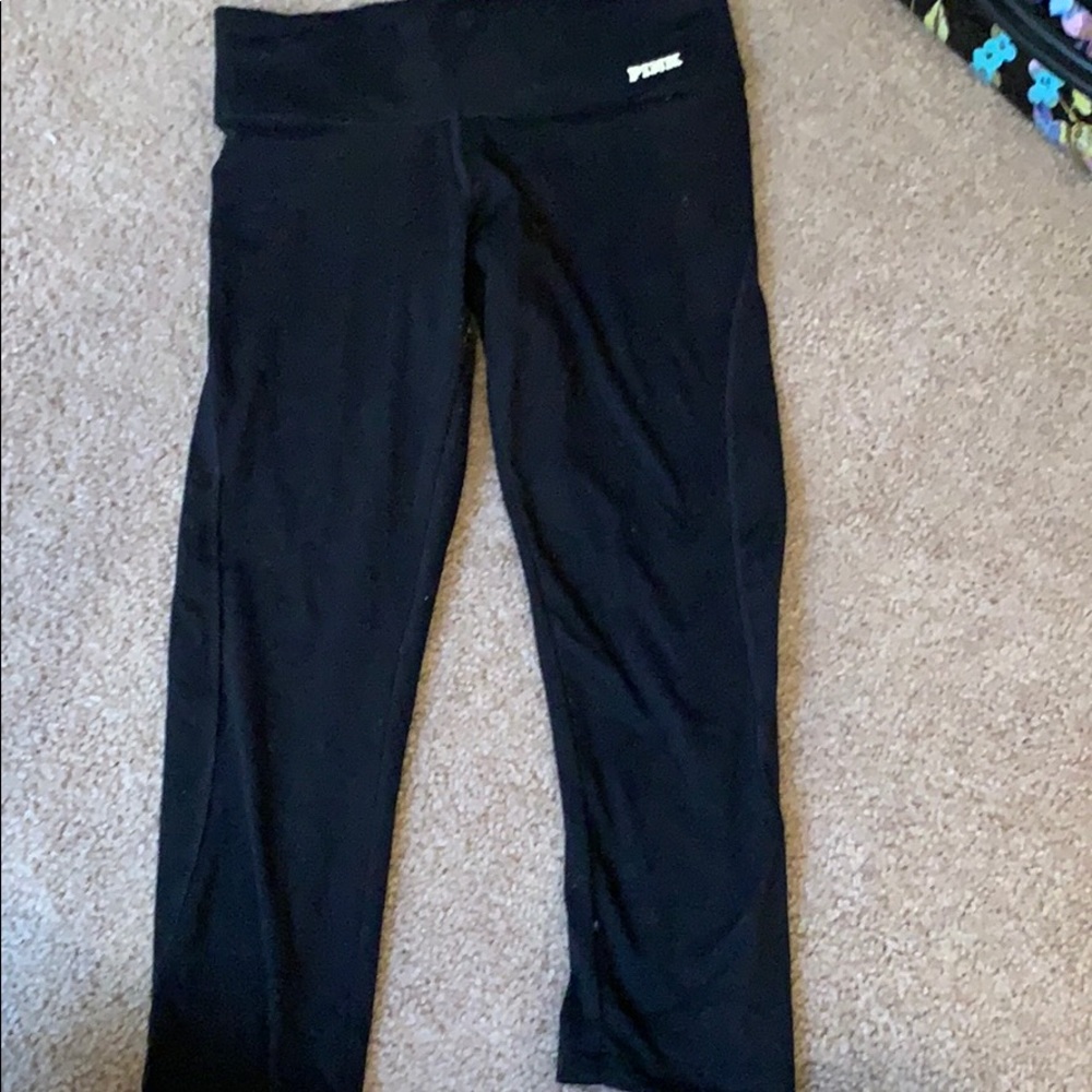 Pink crop work out pants